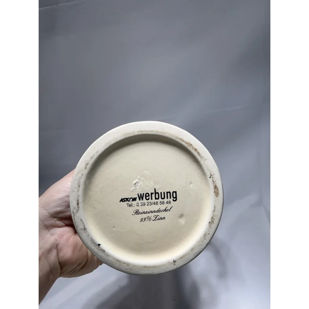 German Beer Stein Zerbst 2007 Zerbster‎ Personlichkeiten Pewter Lid Souvenir